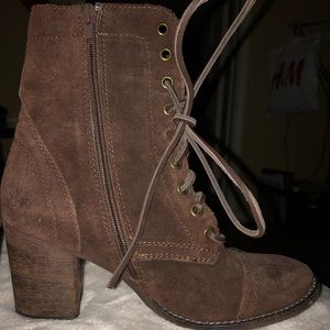 Steven Madden Hot Heeled Suede Combat Boots!